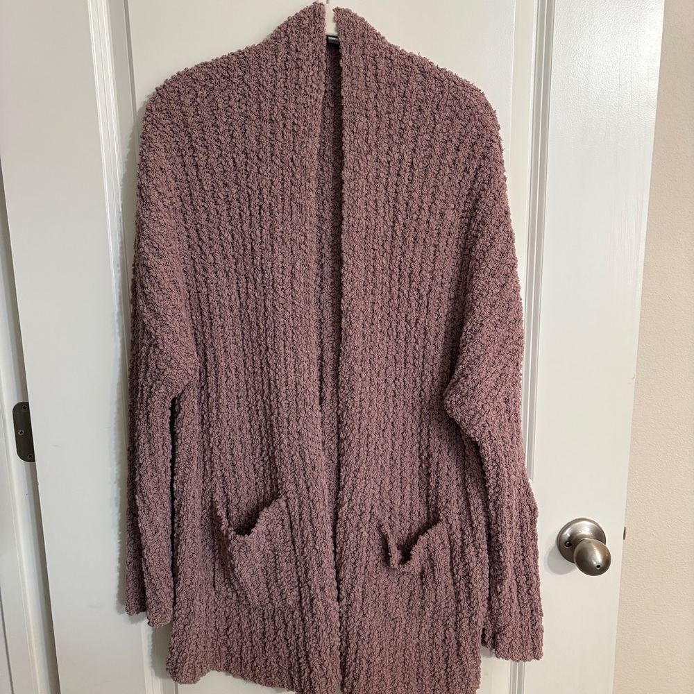 Sabrina Lauren New York Popcorn Sweater Cardigan - Blush - Size XL